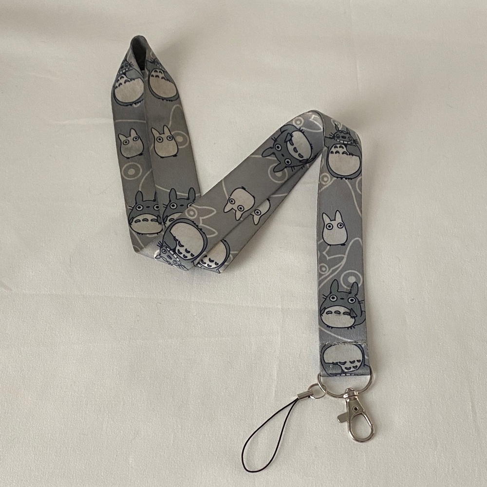 Gray My Neighbor Totoro Print Lanyard